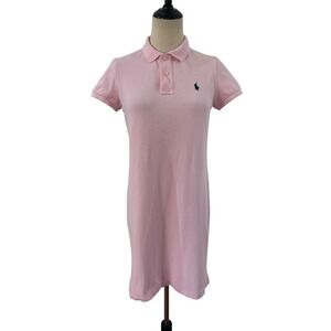 Polo Ralph Lauren Mini Mesh Dress Pink Sz SP Preppy Tennis‎ Sporty Pony Logo